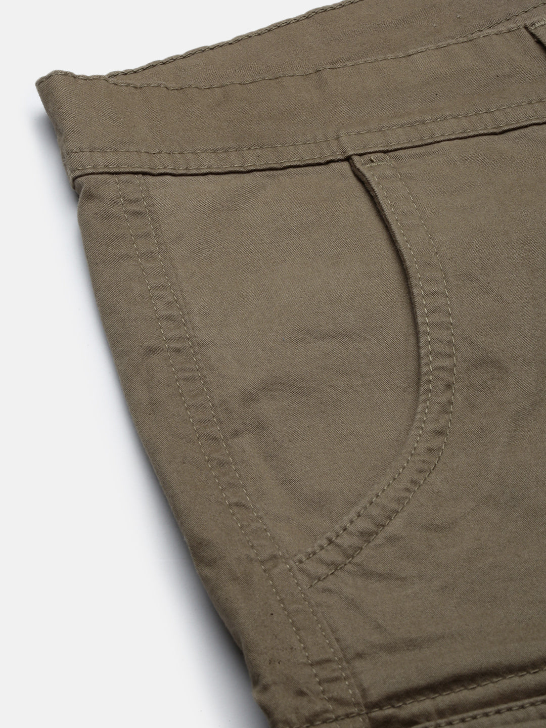 Khaki Slim Fit Cargo Shorts