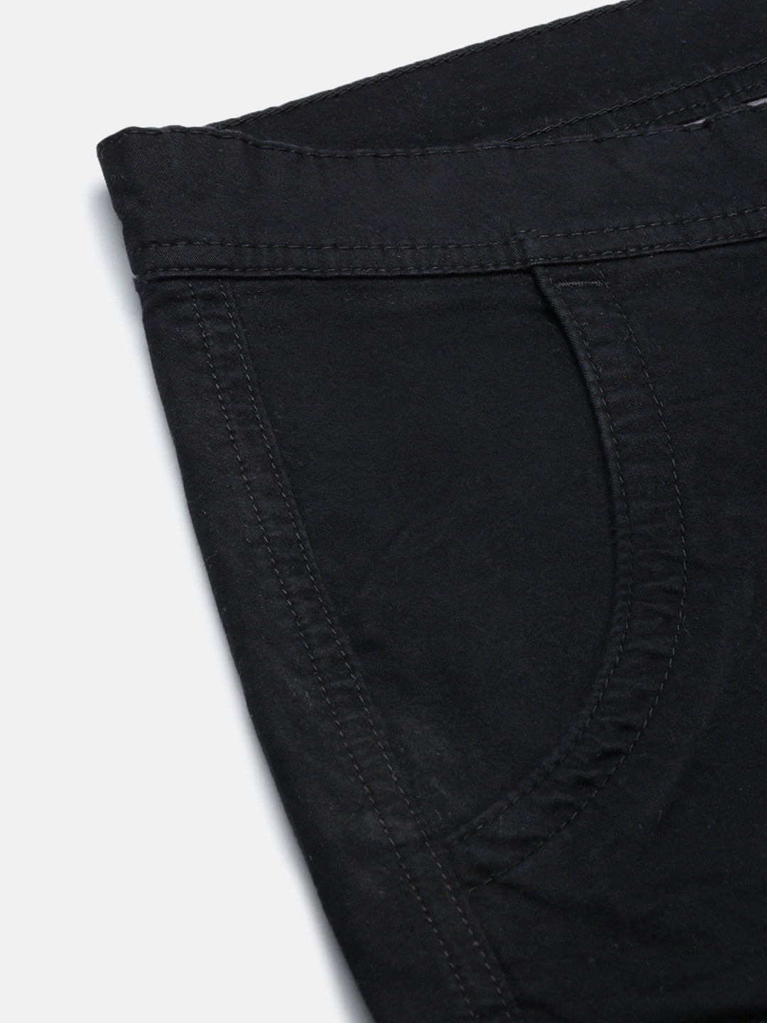 Black Slim Fit Cargo Shorts