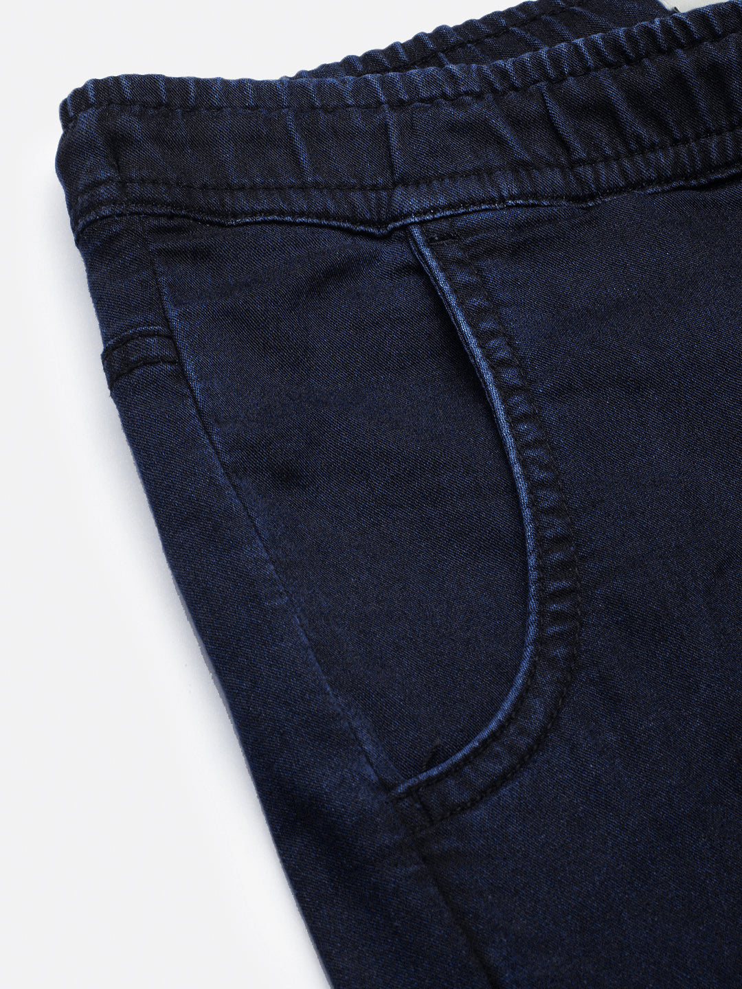 Dark Blue Slim Fit Cross Pocket Joggers