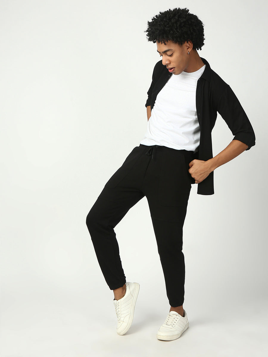 Black Slim Fit Stretchable Jogger