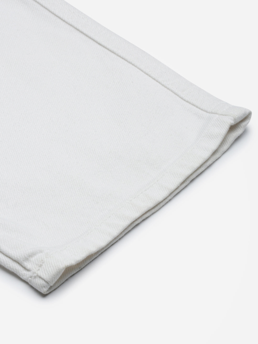 White Straight Fit Cotton Cross Pocket Jeans