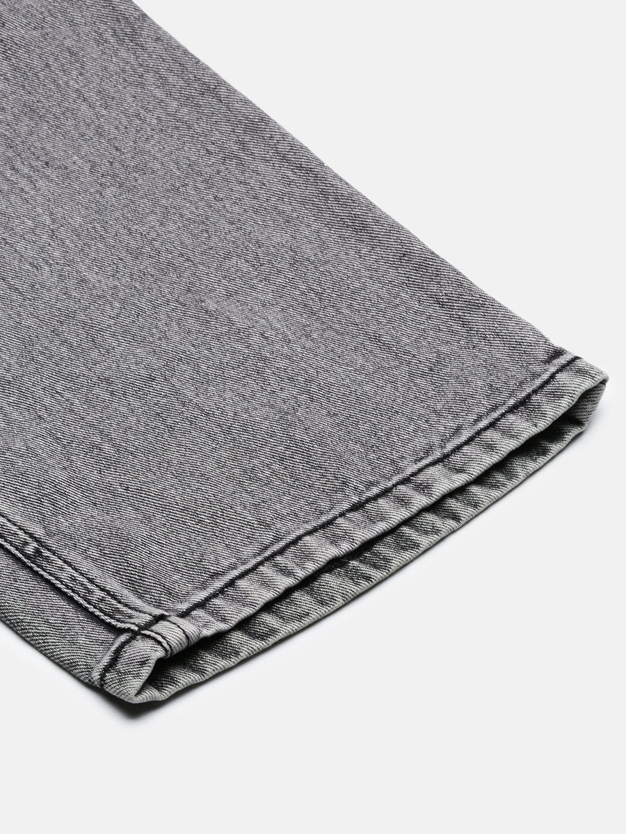 Gray Loose Fit Cotton Jeans
