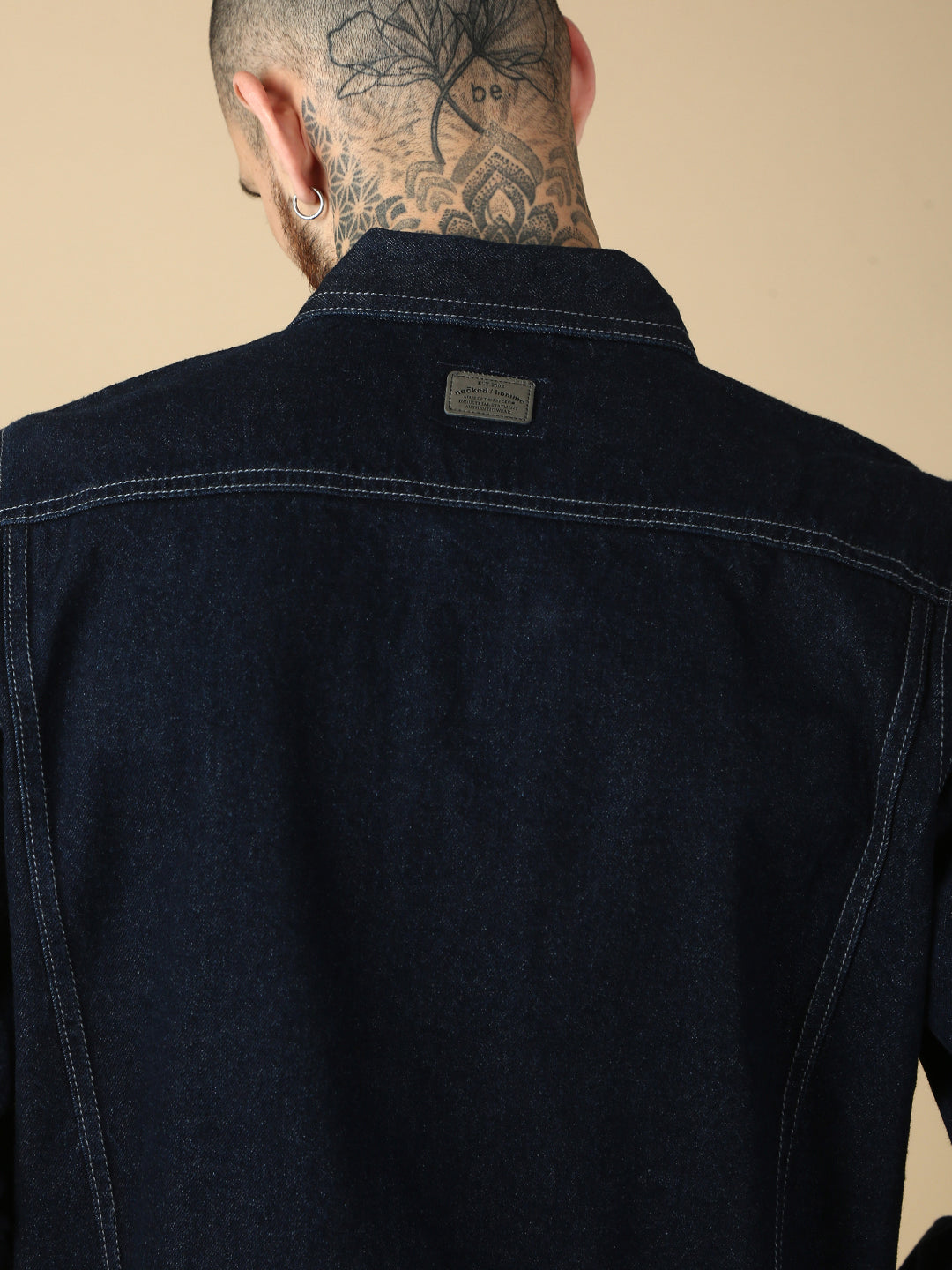 Dark Blue Slim Fit Denim Jacket