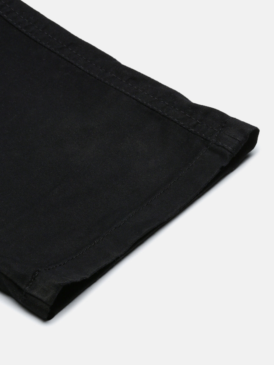 Black Slim Fit Men’s Cotton Pants