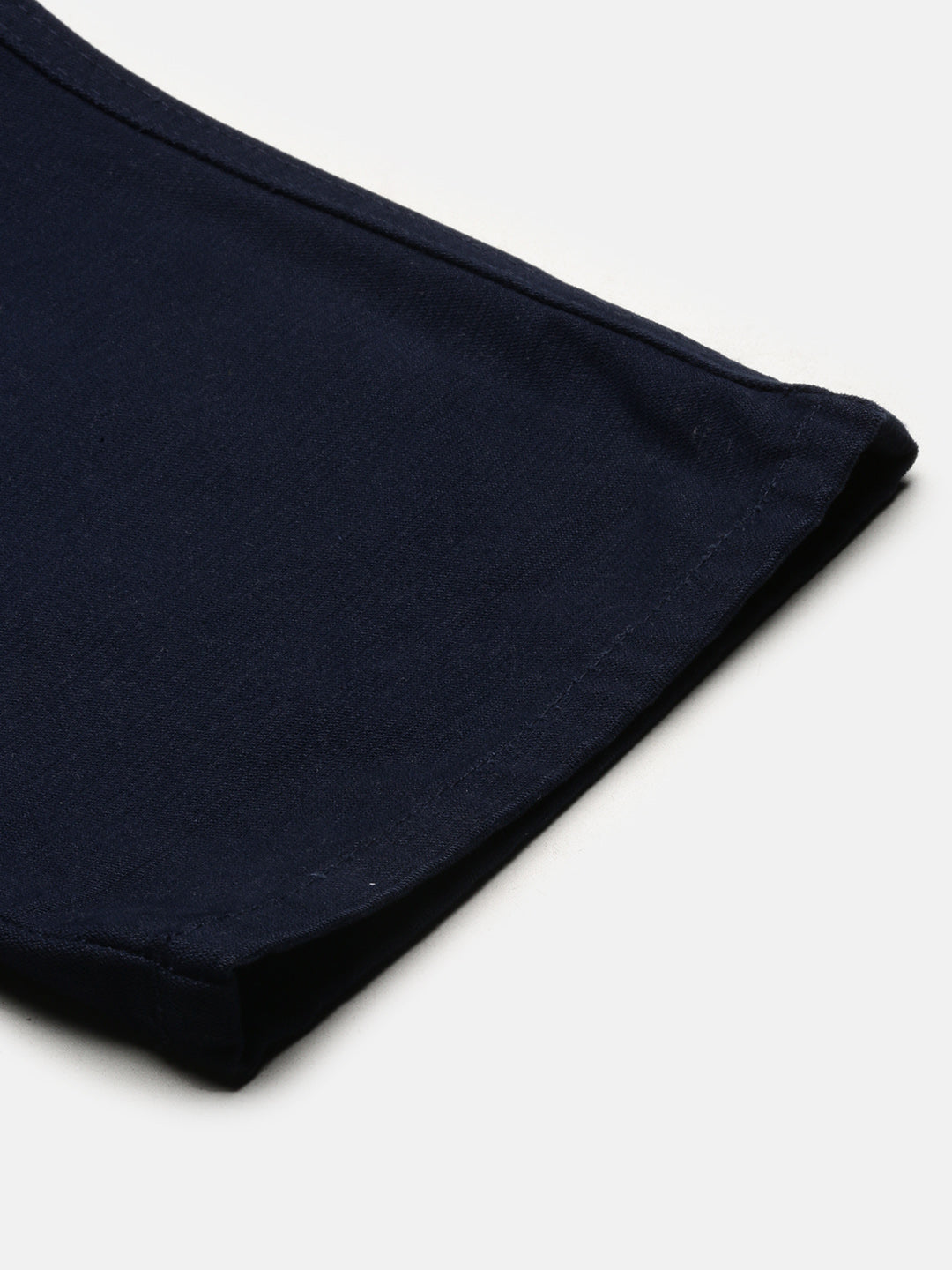 Navy Blue Straight Fit Men’s Cotton Pants