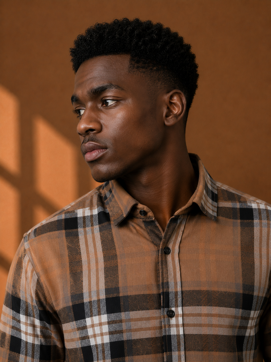 Check Full Sleeve Relax Fit Shirt Without Pocket